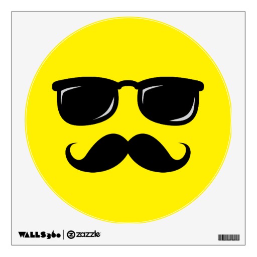Funny Smiley Faces with Mustaches Funny Smiley Faces with Mustaches