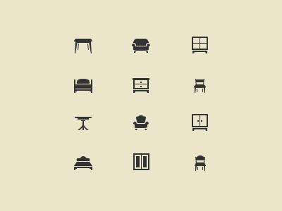 Furniture Icons Set