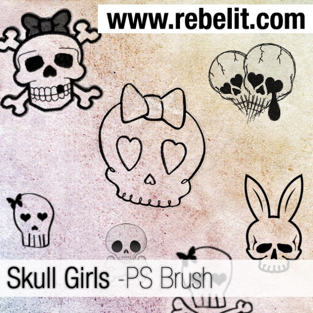Girl Skull Vector