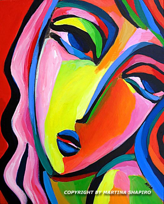 Girls Abstract Portrait Paintings