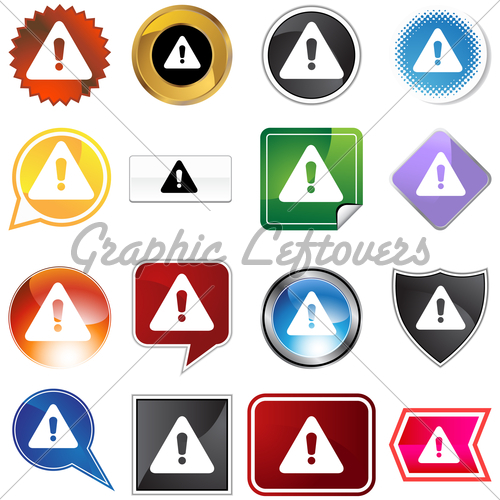 Gold and Black Warning Icons