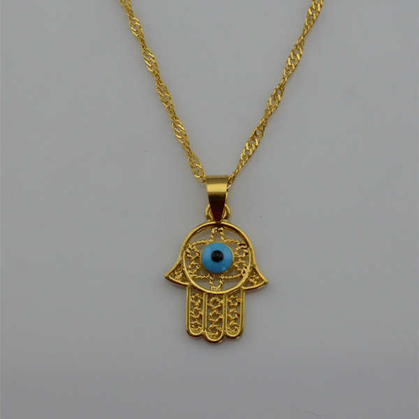 Gold Hamsa Hand Necklace