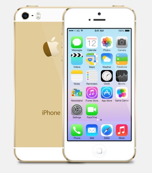 Gold iPhone 5S Template