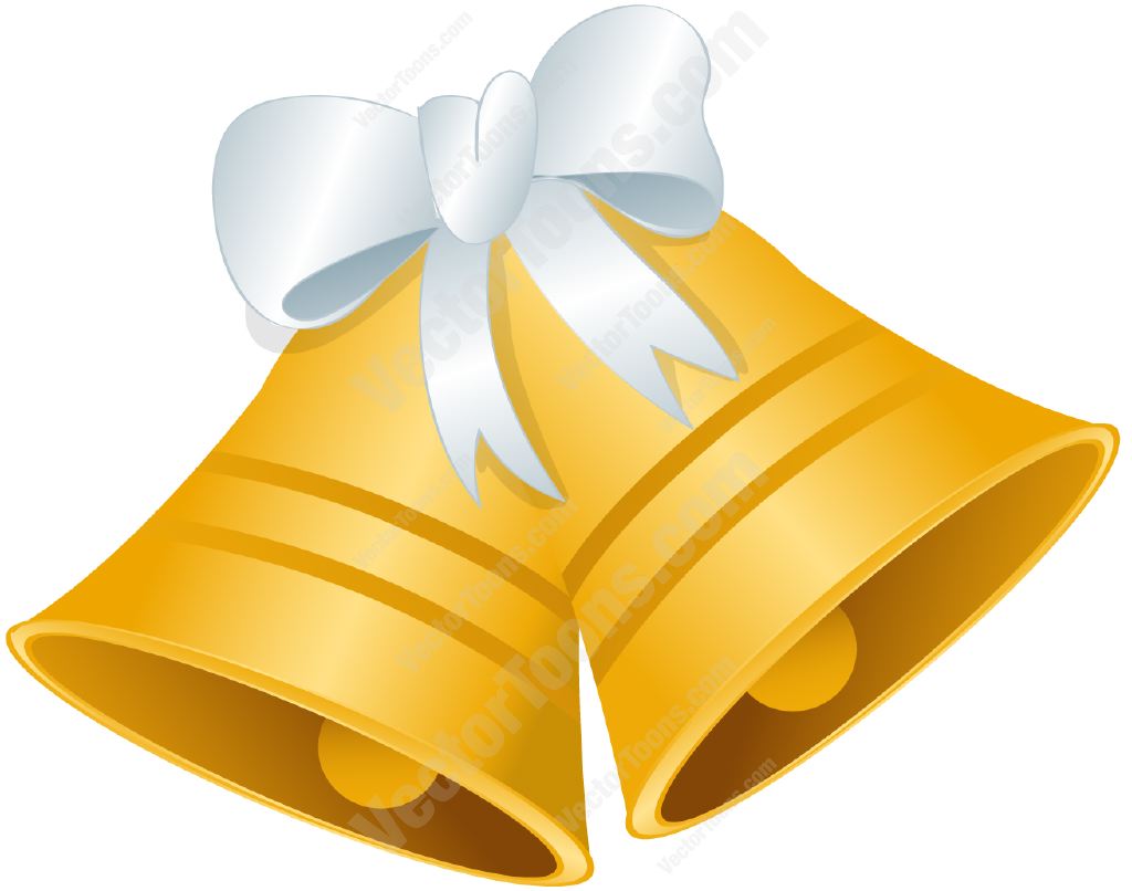 Gold Wedding Bells Clip Art