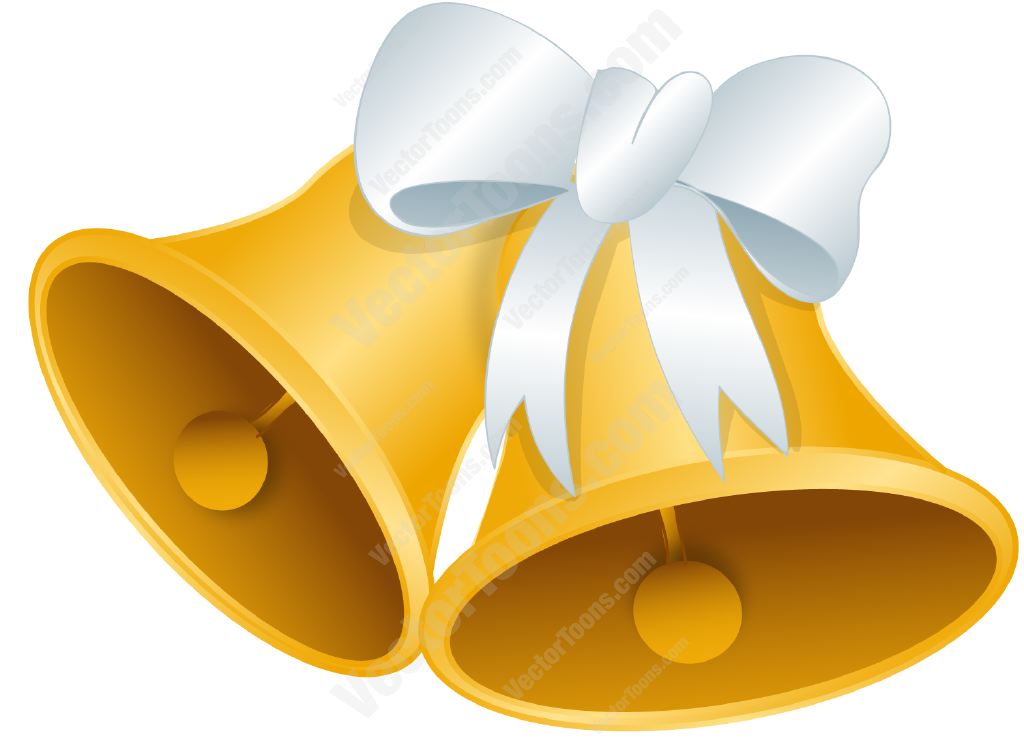 Gold Wedding Bells Clip Art