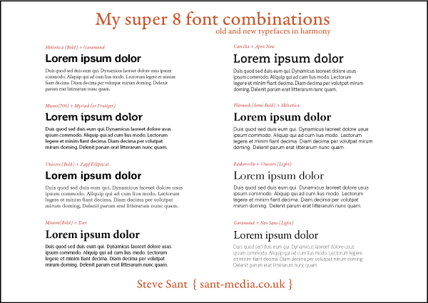 Good Font Combinations Good Font Combinations