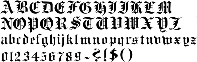 Gothic Old English Calligraphy Font Gothic Old English Calligraphy Font