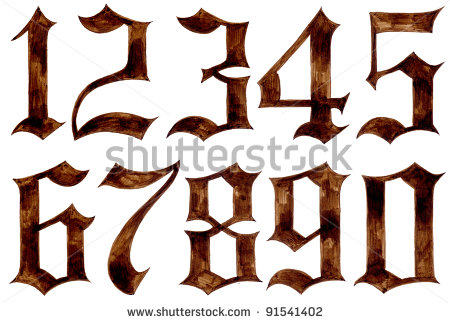Gothic Old English Number 1 Gothic Old English Number 1