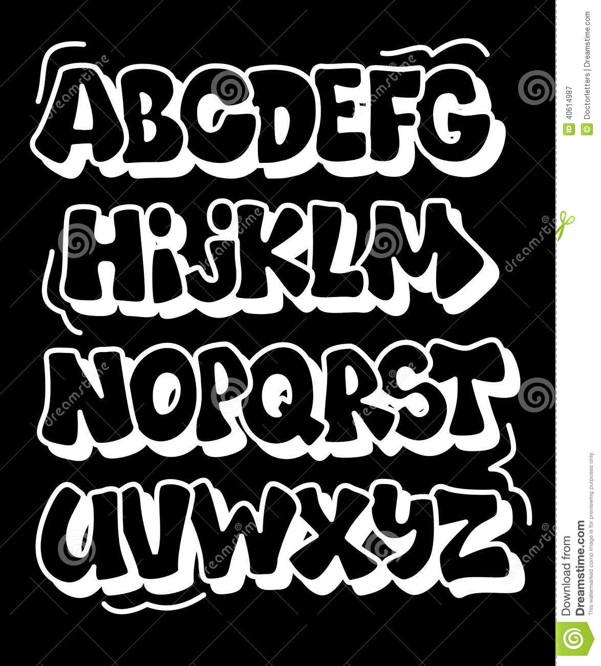 Graffiti Font Styles Alphabet