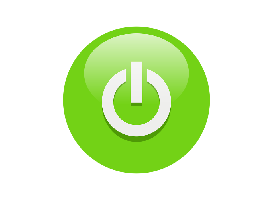 Green Power Button Icon