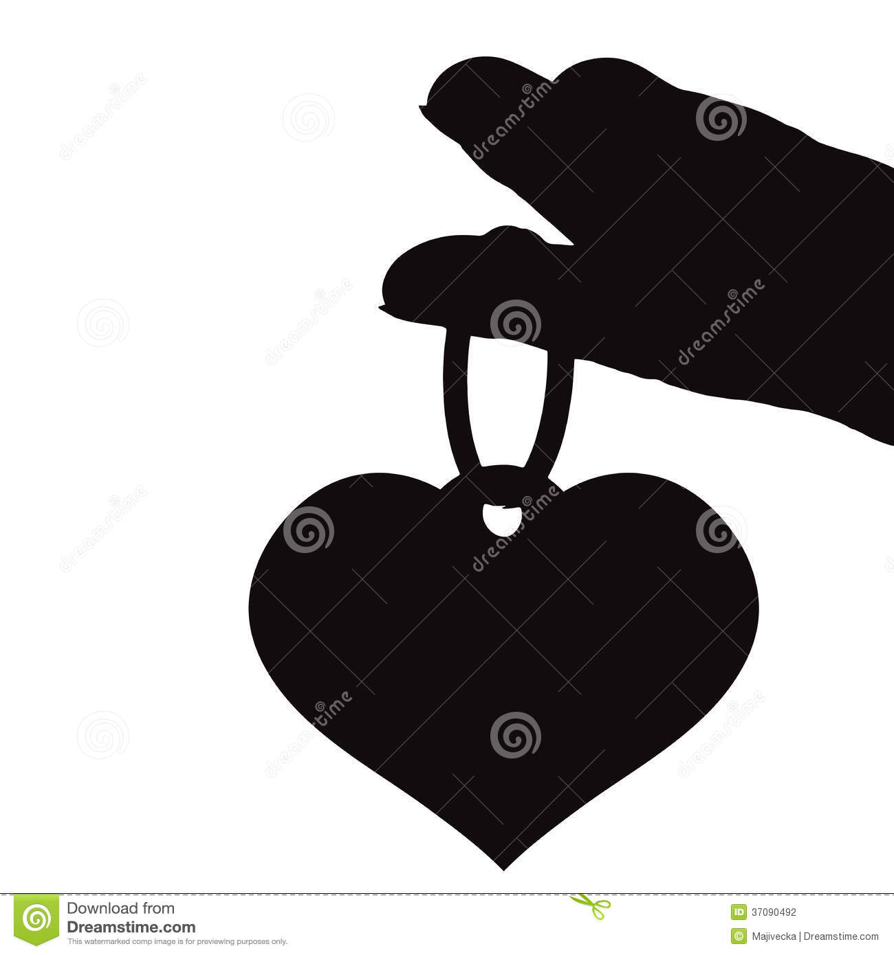 Heart Silhouette Vector Illustration Heart Silhouette Vector Illustration