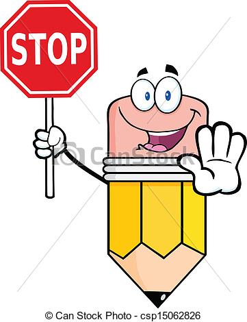 Holding Stop Sign Clip Art