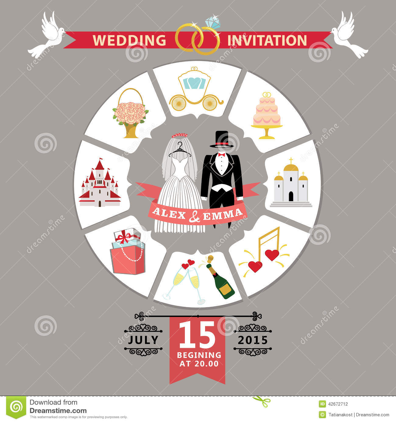 Infographic Wedding Invitation