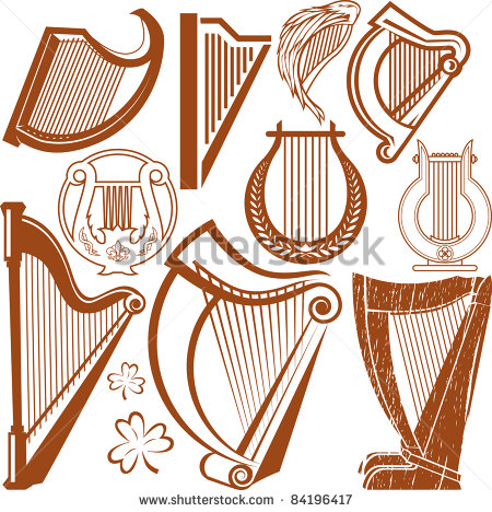 Irish Harp Clip Art