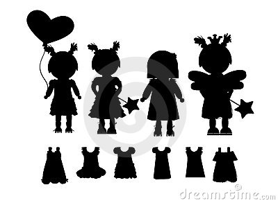 Kids Silhouette Vector Free