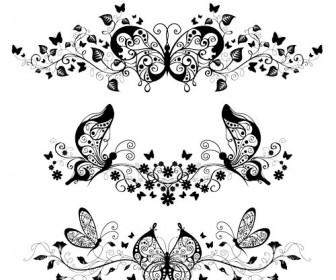 12 Photos of Butterflies Ornaments Vector