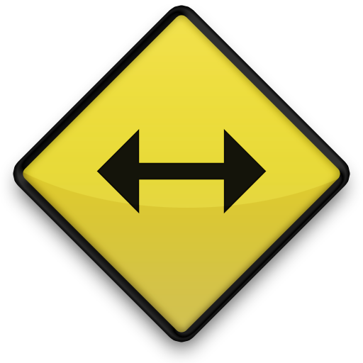 Left and Right Arrow Road Sign