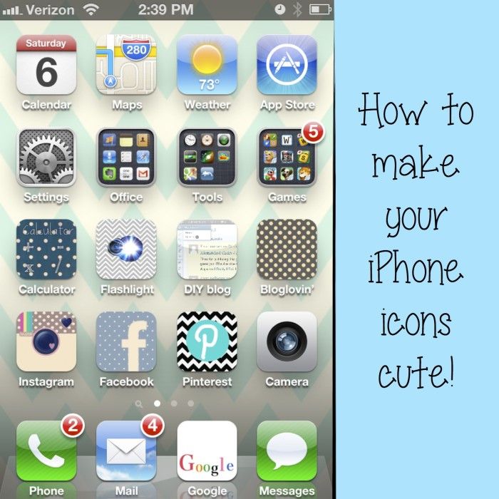 Make Cute iPhone Icons