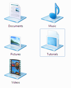 Microsoft Windows 7 Library Icon