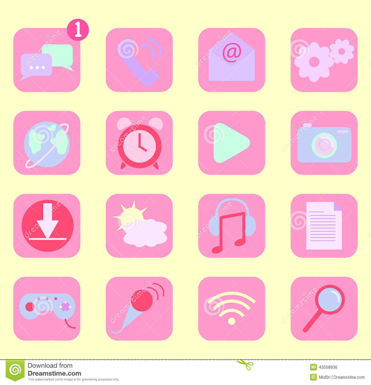 Mobile Phone App Icons