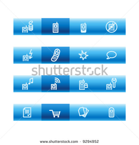 Mobile Phone Icon Blue
