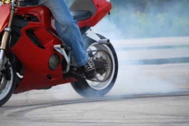 Motorcycle Burnout Cartoon