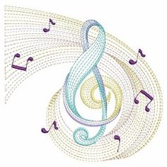 Music Machine Embroidery Design