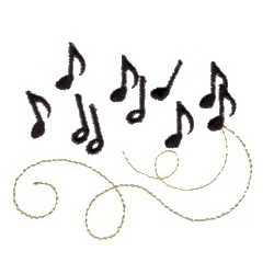 Musical Notes Embroidery Designs