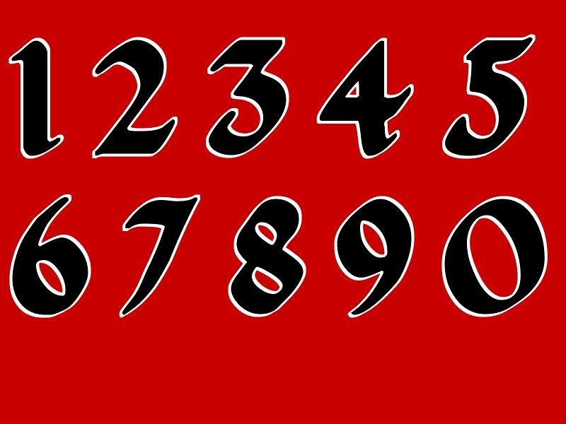 NASCAR Numbers Font