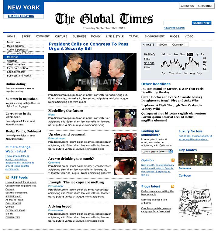 Newspaper Template Photoshop Newspaper Template Photoshop