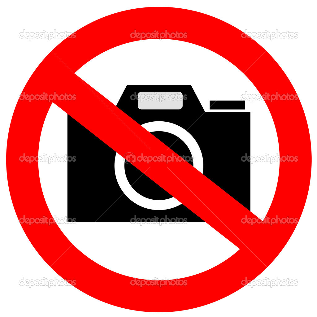 No Cameras Allowed Sign