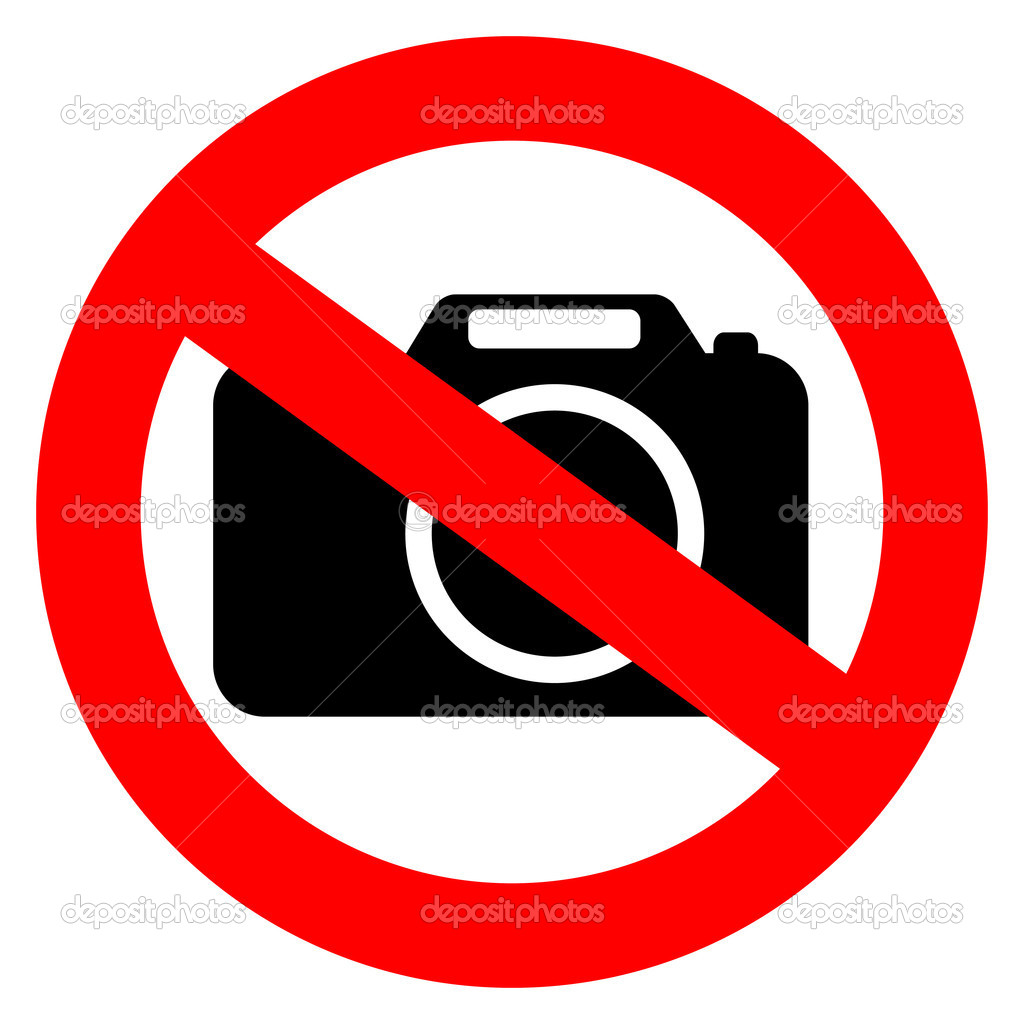 No Cameras Allowed Sign