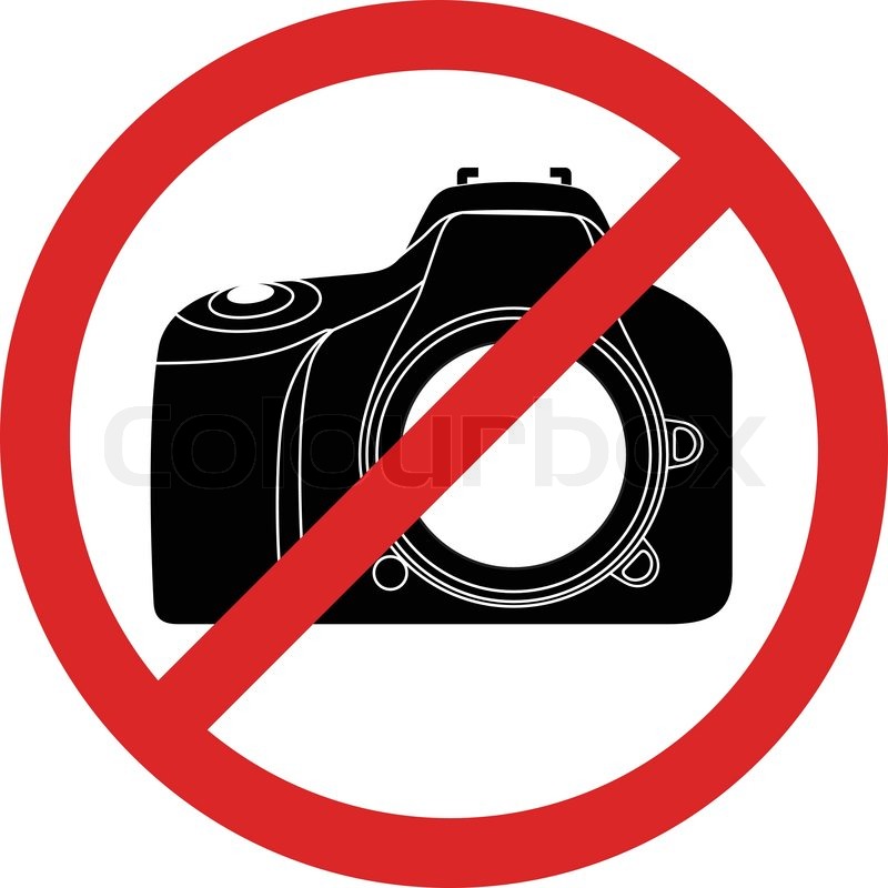 No Photography Sign Vector