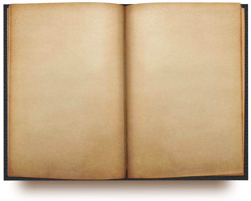 Old Blank Open Book Template