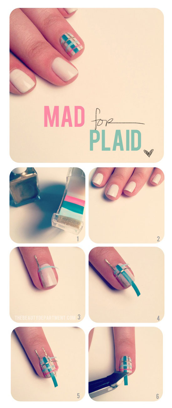 Plaid Nails Tutorial