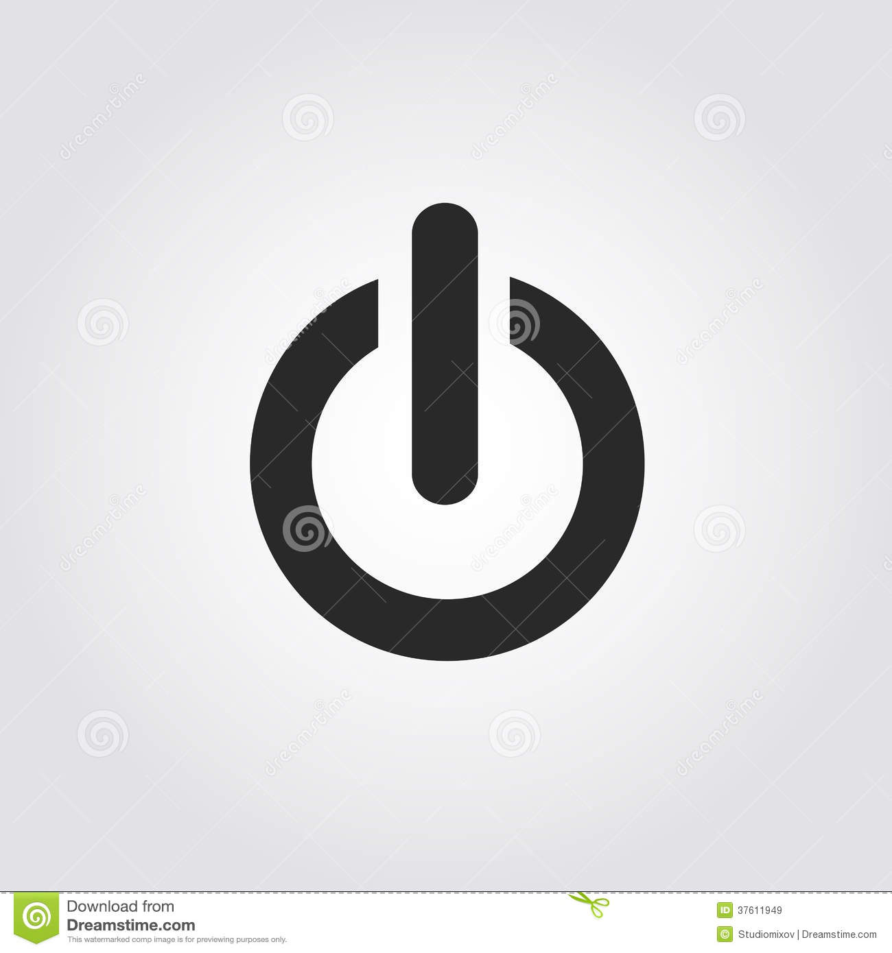 Power Button Icon Flat