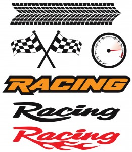 Race Car Numbers Vector Clip Art