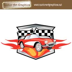Race Car Racing Vector Graphics