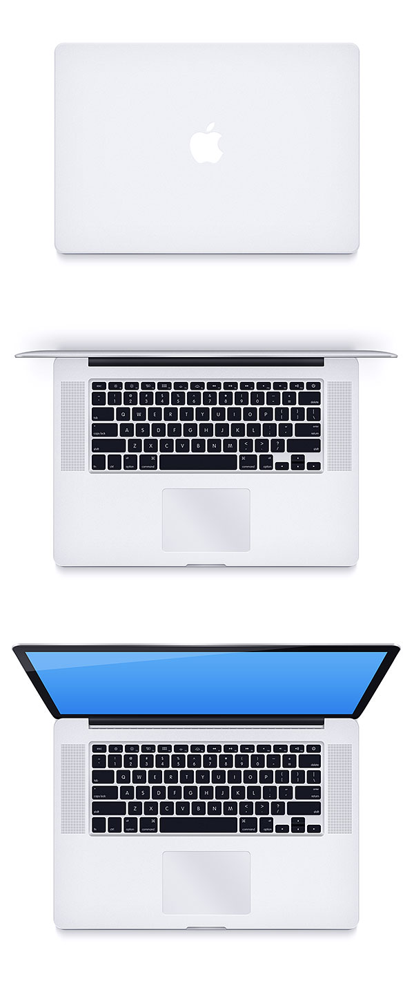 Retina MacBook Pro Mockup PSD