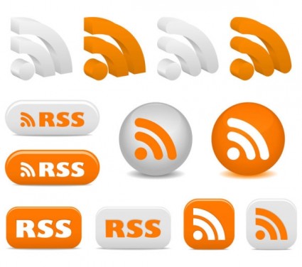 RSS-Feed Icons Vector Flat