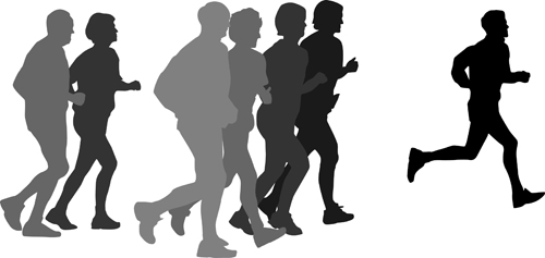 Running Man Silhouette Vector