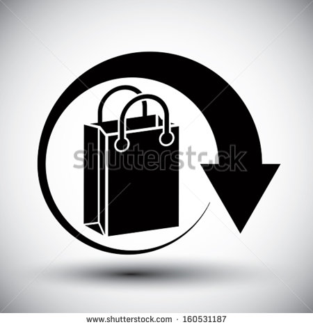 Simple Shopping Bag Vector
