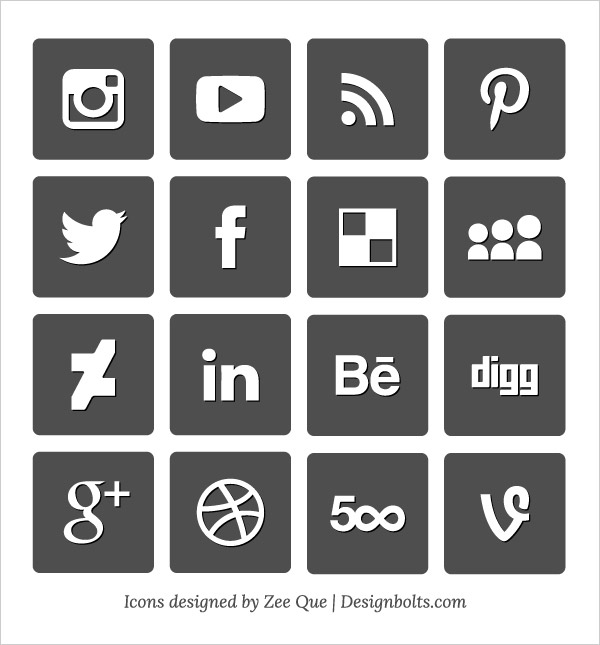 15 2015 Social Media Icons Vector Images