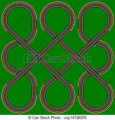 Slot Car Race Track Clip Art