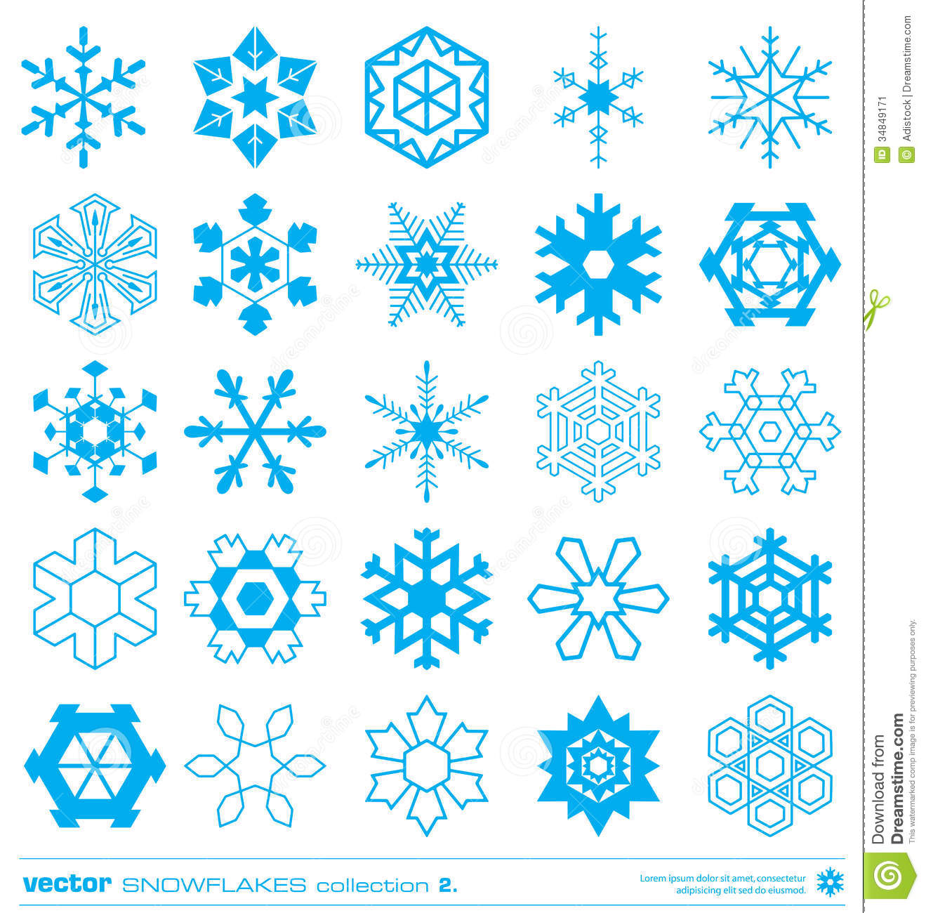 Snow Flakes Silhouette Vector