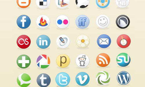 Social Media Icons Circle