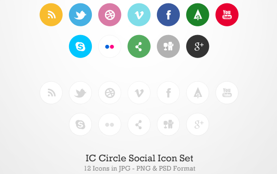 Social Media Icons Circle