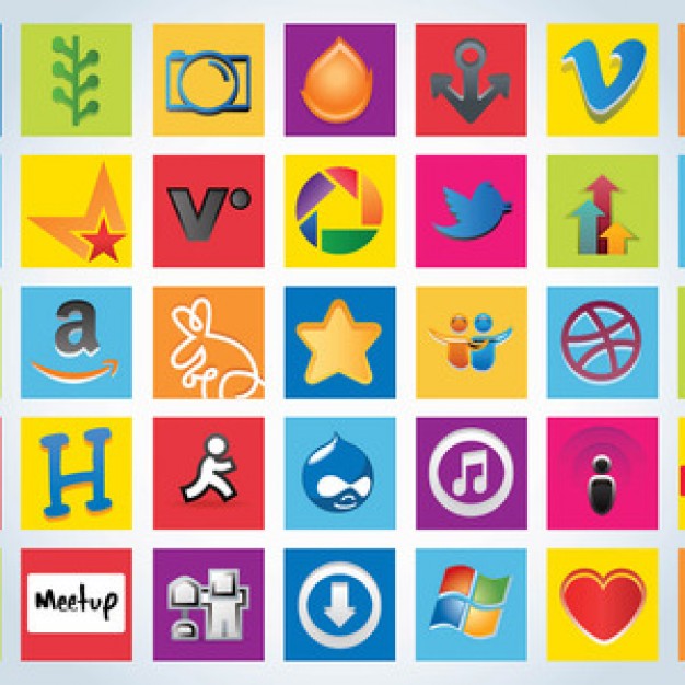 Social Network Icons Vector Free