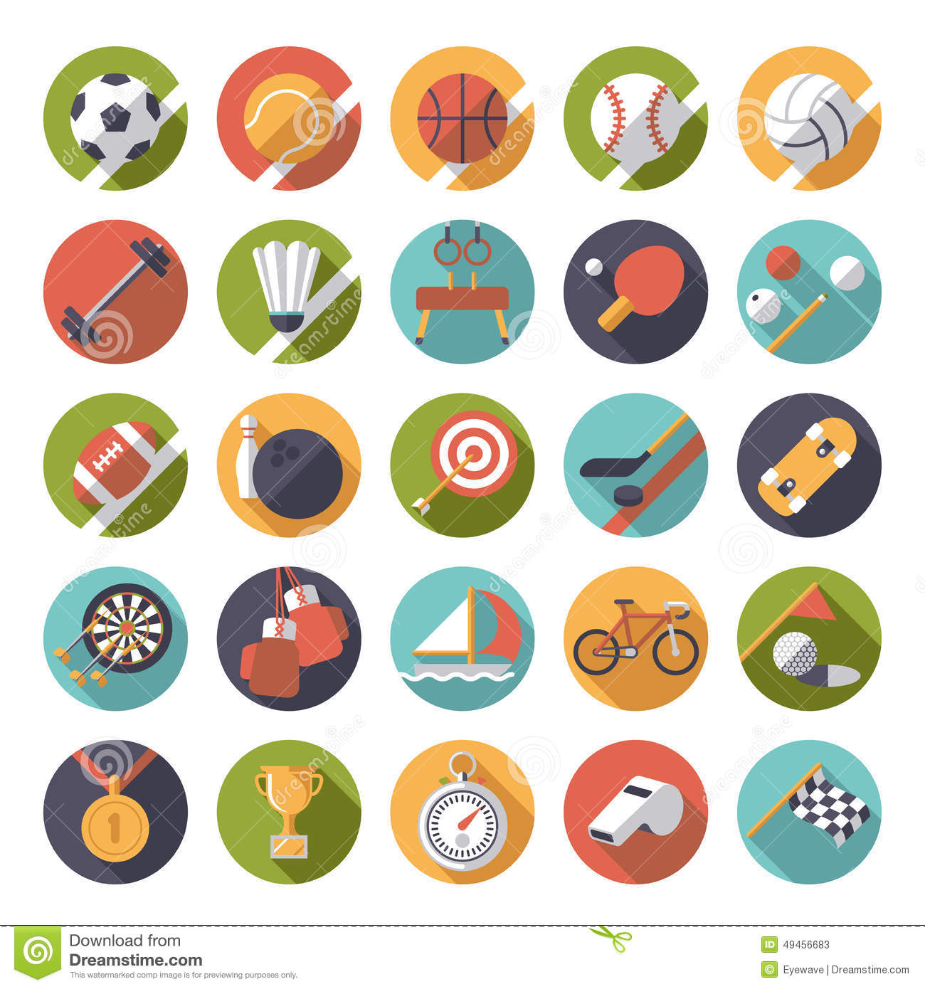 Sport Flat Vector Icons