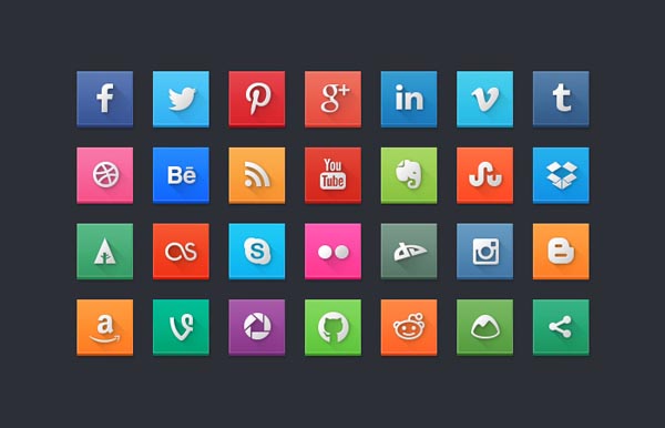 Square Social Media Icons